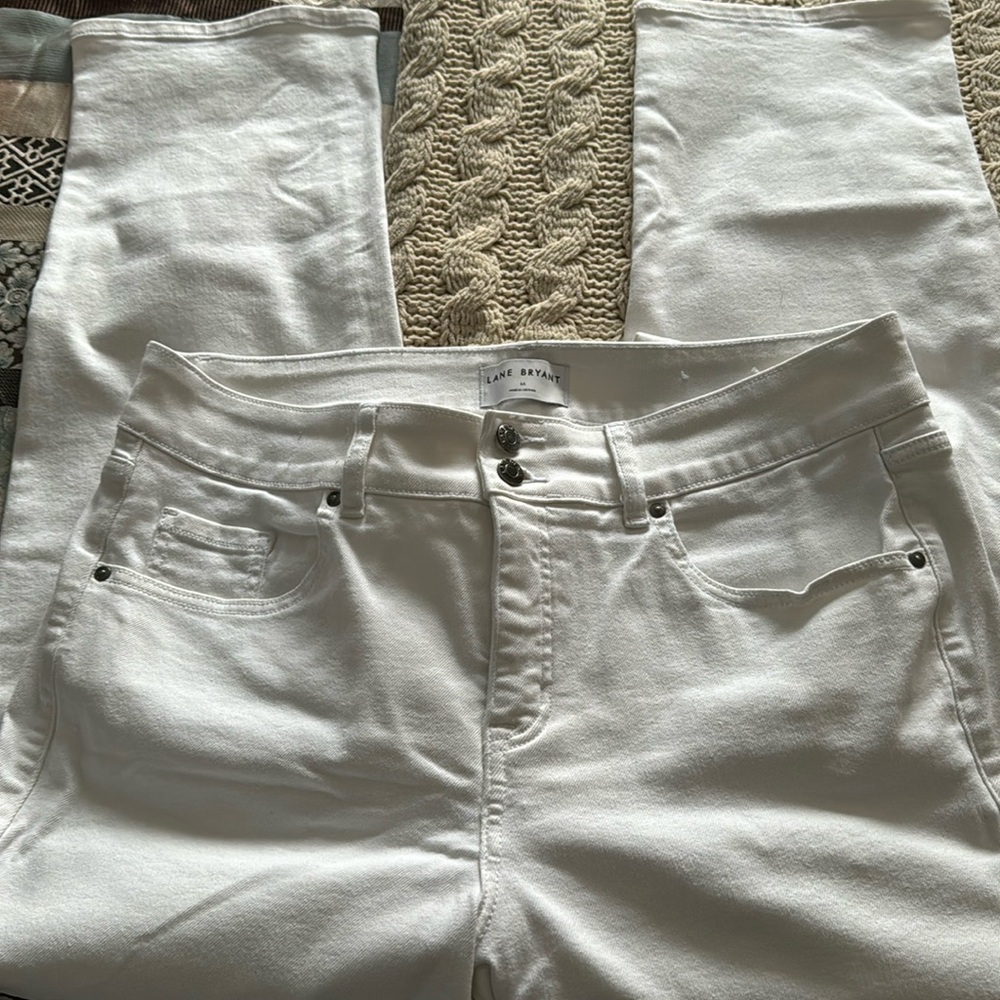 LANE BRYANT WHITE JEANS